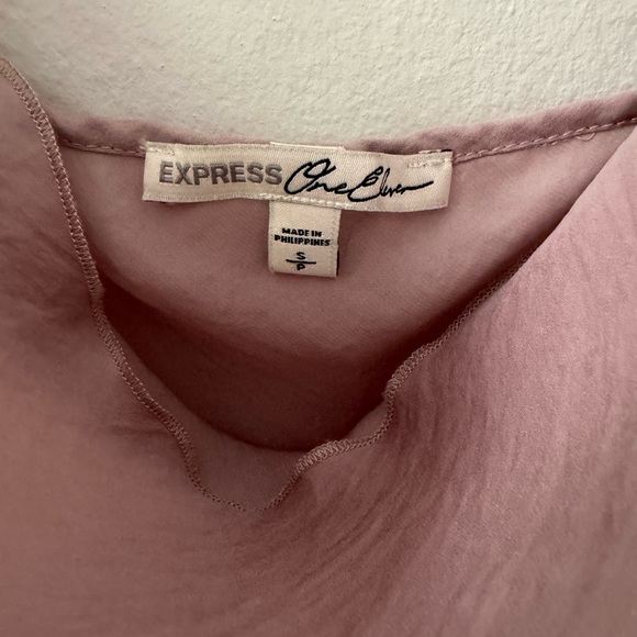 Express Mauve Pink Soft Cowl Neck Tank Top - Picture 2 of 3